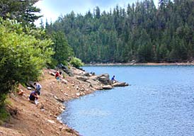 Bonita Lake offers great trout fishing in New Mexico