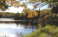 Typical Wisconsin Fishing Lake In Autumn